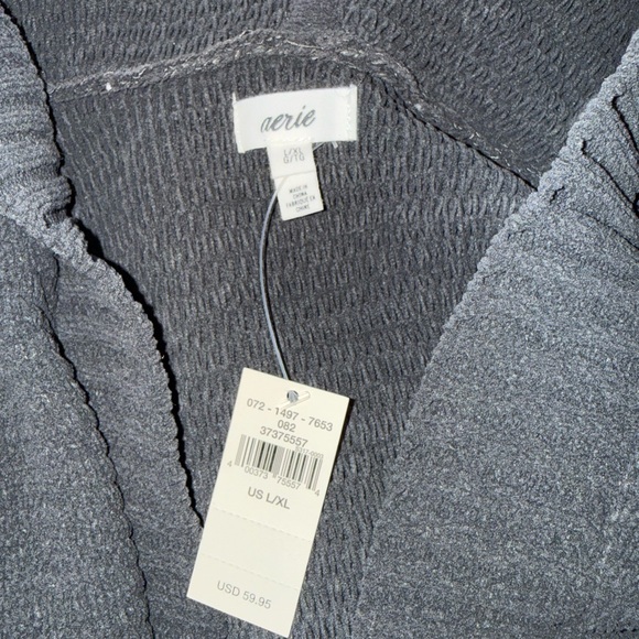 Aerie Gray Women's Open-Front Poncho - Picture 4 of 6